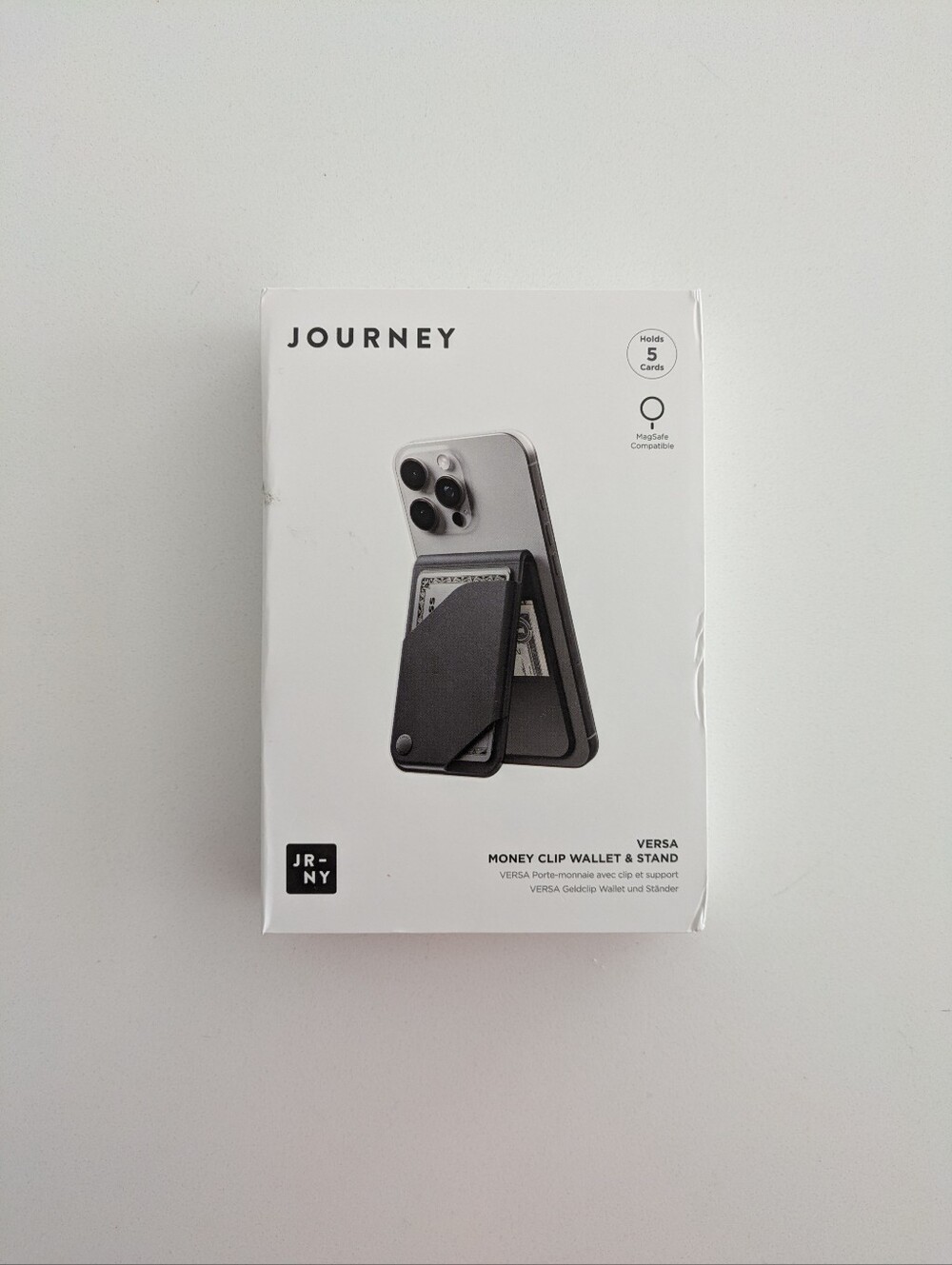 Versa Money Clip Wallet & Stand - Black